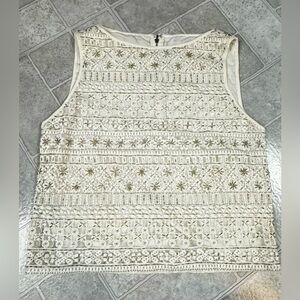 Alice + Olivia Beaded Sleeveless Top